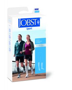 Jobst bas genou Sport 15-20mmHg Régulier Pointe fermée Taille Large Noir 1 Paire