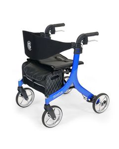 Amylior Ambulateur Stella 23 bleu Ultra-Léger Porte-Canne et Porte Gobelet, Sac Amovible,