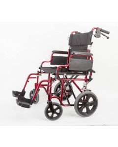 Amylior Continent Globe Fauteuil De Transport CGT 48 cm ( 19" ) Roues Arrières 30 cm ( 12" ) Appui-Bras Court Bleu