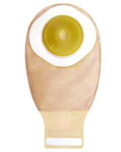 ConvaTec sac 1 pièce vidable Esteem + avec collerette Durahesive modifiée flexible convexe avec fermoir InvisiClose Lock-it Pocket 30.5cm (12Po) opaque avec filtre prédécoupée 25mm ( 1 Po) 10/bte