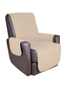 Pro-Aide Couvre-Fauteuil Inclinable/Auto Souleveur Nouveau Design Matelassé Brun Sable