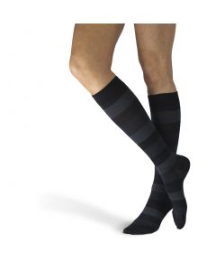 Sigvaris bas mollet Microfiber Shades 15-20mmHg femme taille A circonférence cheville 18-23cm ( 7-9 po ) pointure chaussure 5-7 rayures onyx