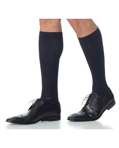Sigvaris Bas mollet Style Microfibre 15-20mmHg Taille Large/Long Homme Tour de cuisse 52-84cm ( 20.5-33 po ) Pointure de chaussures 9.5-14 Marine 1 Paire